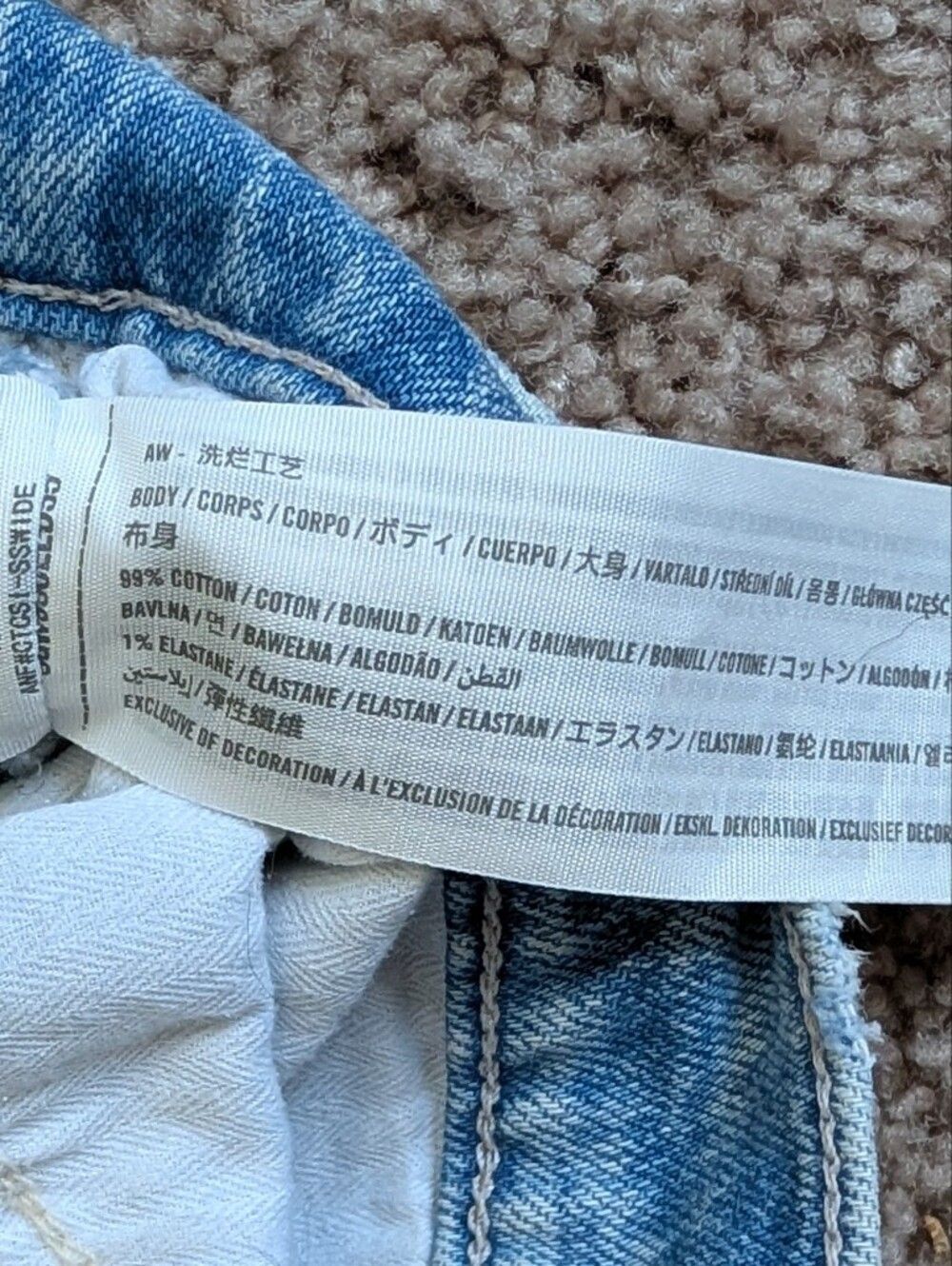 Abercrombie Womens Blue Ultra High Rise 90s Straight Criss Cross Jeans Size 29/8 - Picture 8 of 16